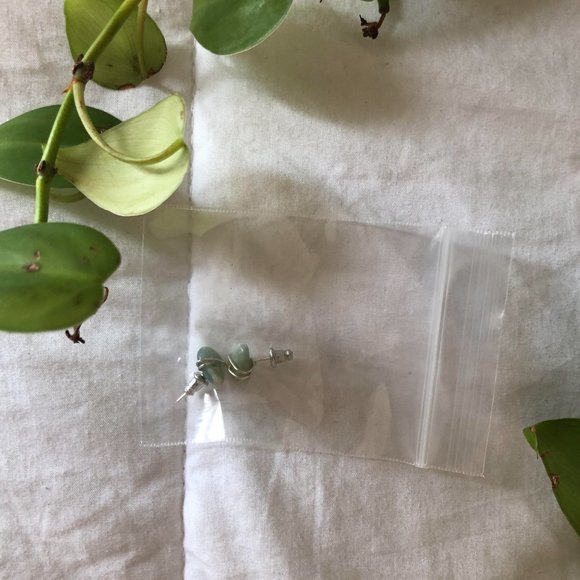 Amazonite Crystal Earrings - Picture 2 of 2